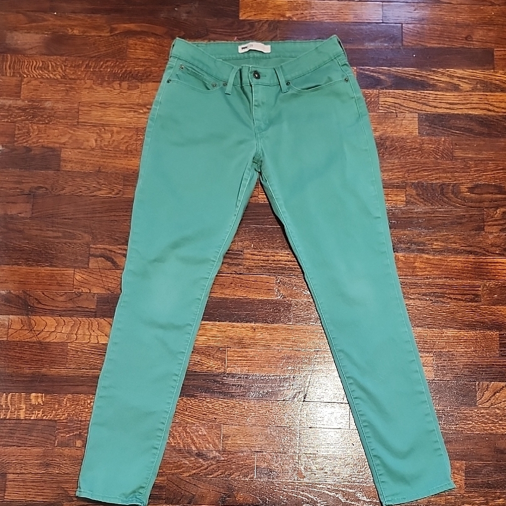 Levi's Vibrant Green Classic Straight Leg Fit Jeans